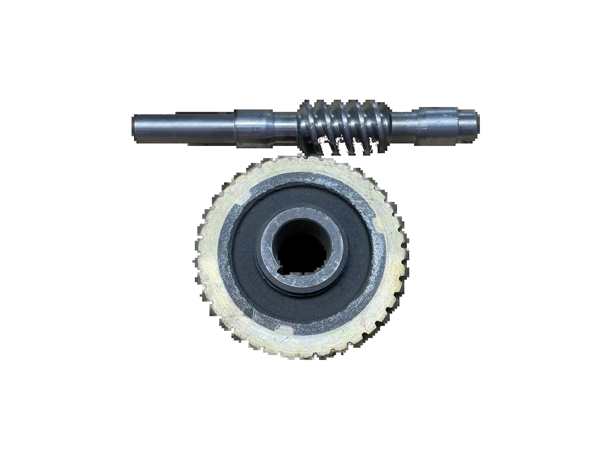Durable Worm Gear and Worm Shaft Set for Concrete Power Trowel Gearbox Replacement Parts